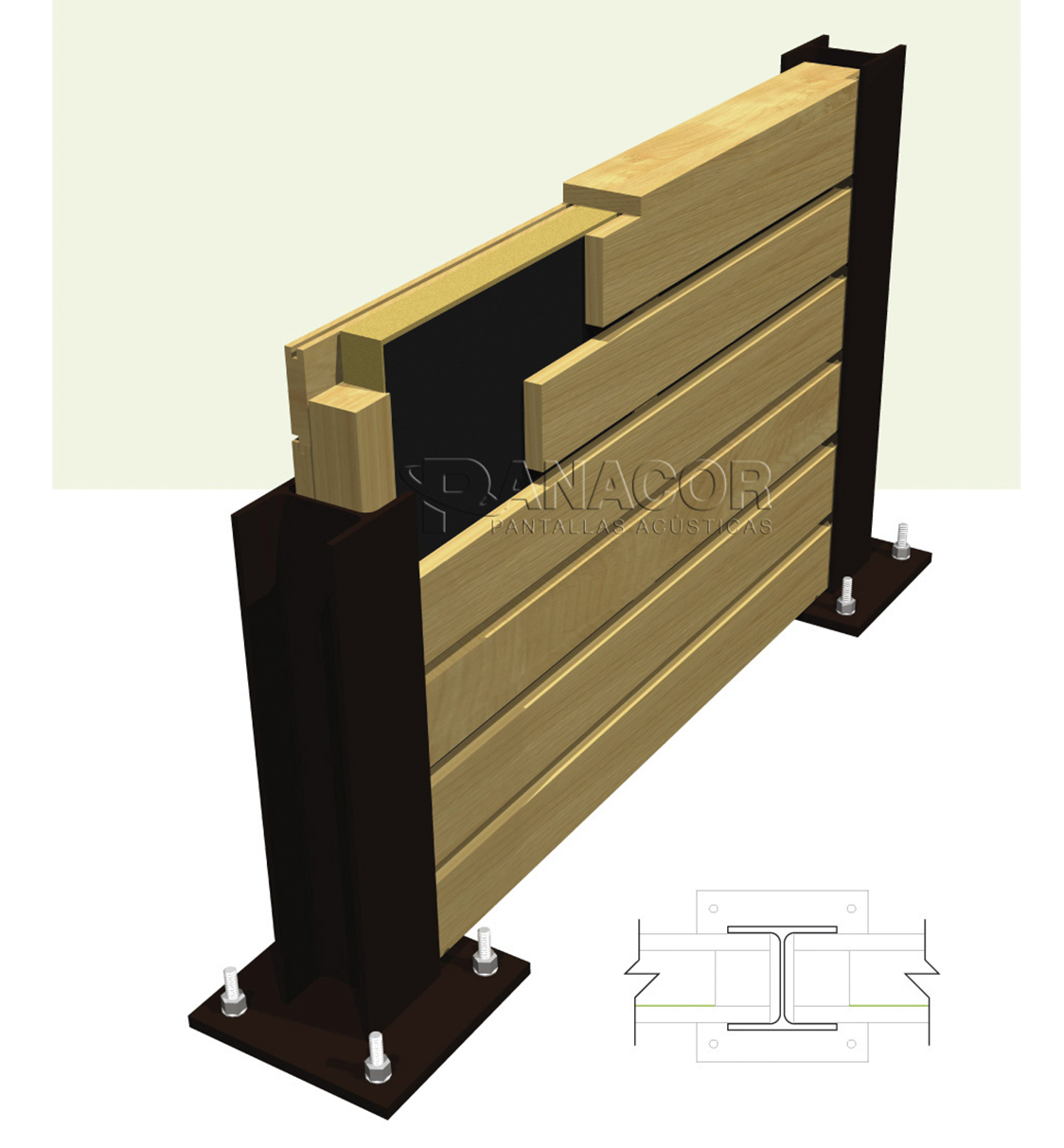 Wooden acoustic barriers - Panacor